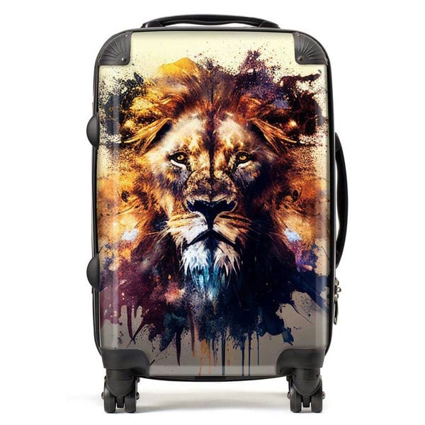 Warren Reed Majestic Lion Face Splashart Suitcase