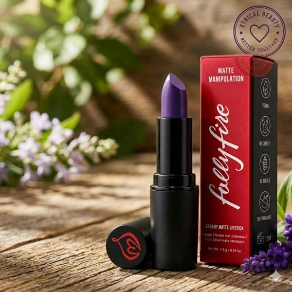Aquarius Folly Fire Kino No Creamy Matte Lipstick Royal Purple Long Lasting Lip Colour