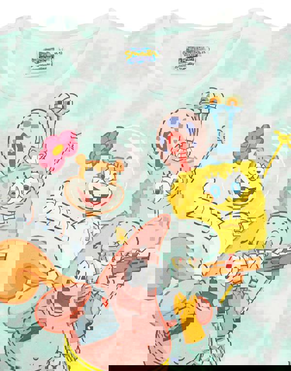 SpongeBob SquarePants Girls Blue Short Sleeved T-Shirt