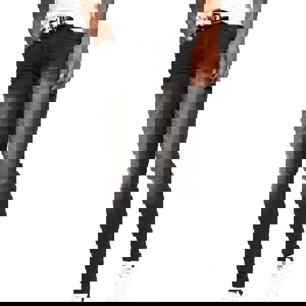 Crosshatch Mens Barbeck Slim Jeans - Black Wash