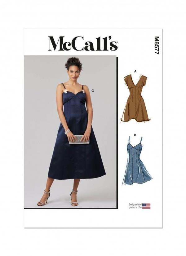 McCalls 8577 Paper Sewing Pattern – Women's Dress, Intermediate