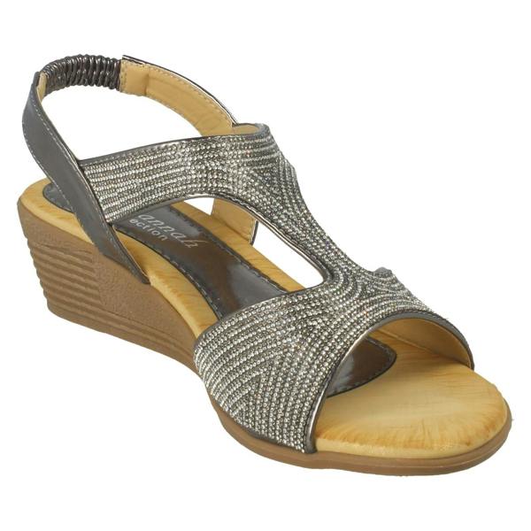 Savannah Ladies Savannah Wedge Heeled Sandals F12131