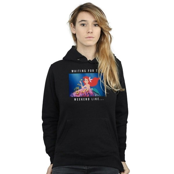 Disney Princess Womens/Ladies Ariel Waiting For The Weekend Hoodie - Black