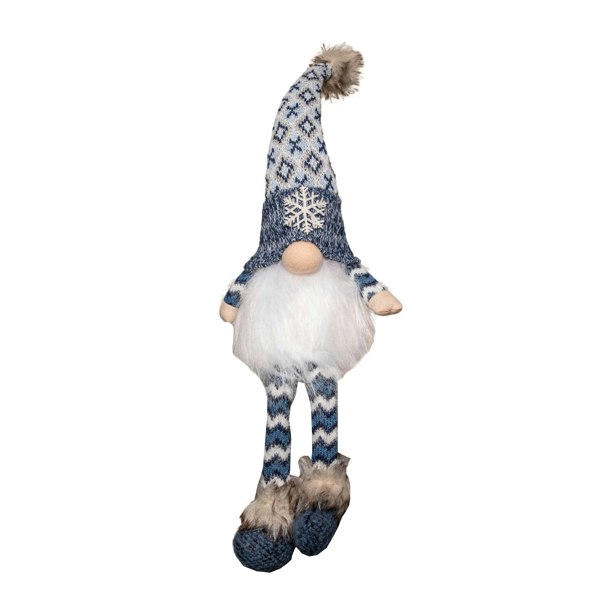 Samuel Alexander 55cm Battery Operated Light up Blue Christmas Gonk with Dangly Legs & Snowflake Hat