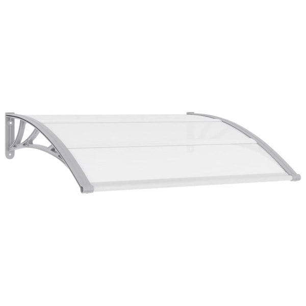 Berkfield Door Canopy Grey and Transparent 120x80 cm PC