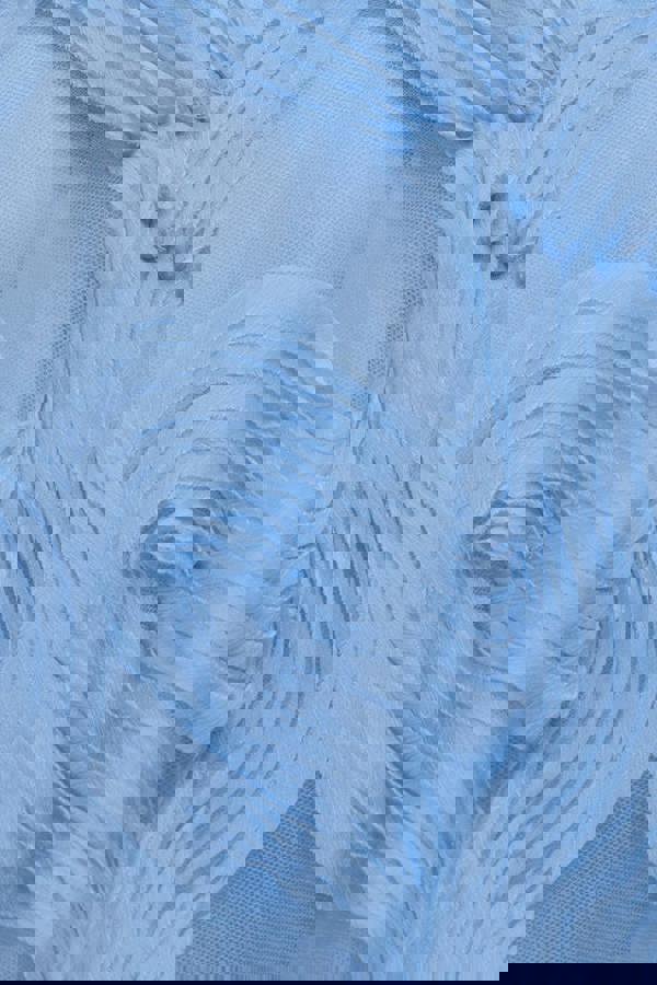 Scuba & Textured Chiffon A Line Midi Dress - Blue DR4549