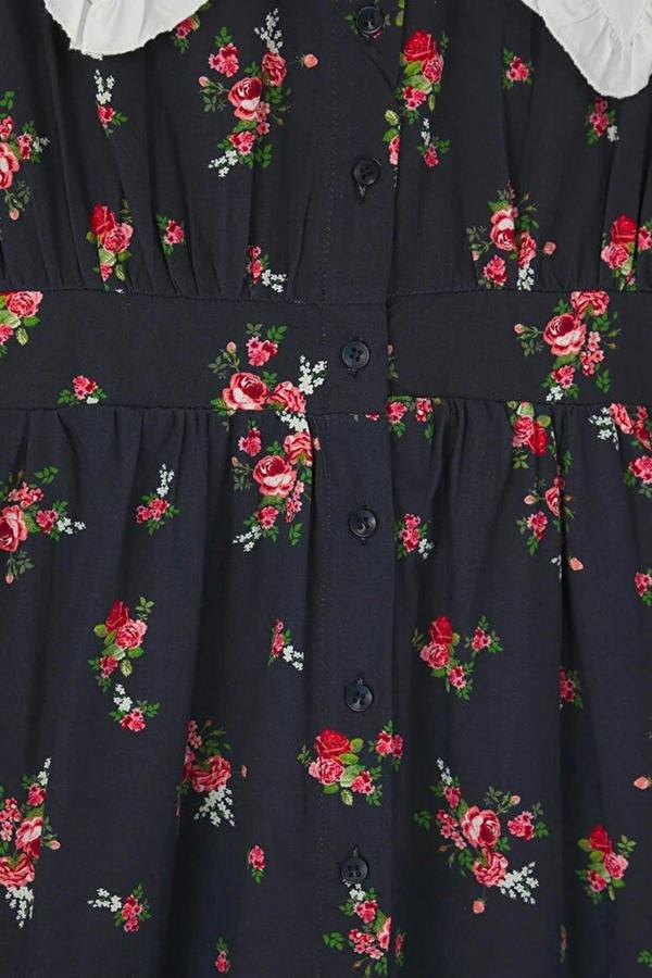 WOVCOR Floral Poplin 100% Cotton Midi Woven Plus Size Dress