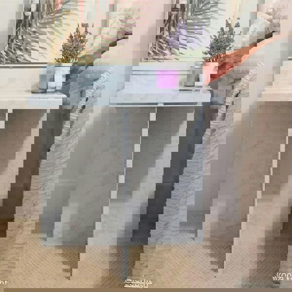 Dorel Home Brielle Accent Table White Faux Marble