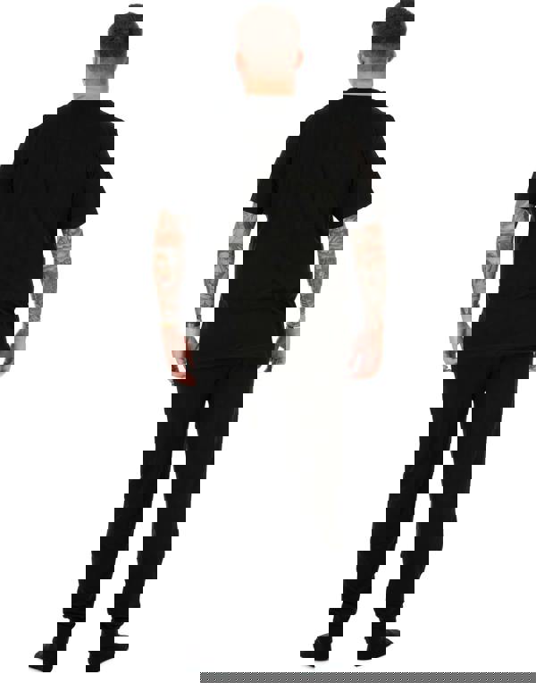 Peaky Blinders Mens Black By Order Of The Peaky Blinders Text Short Sleeve Long Leg Pyjama Set