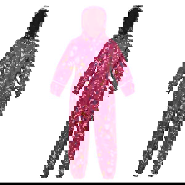 Regatta Childrens/Kids Pobble Peppa Pig Puddle Suit - Berry Pink/Autumn - 