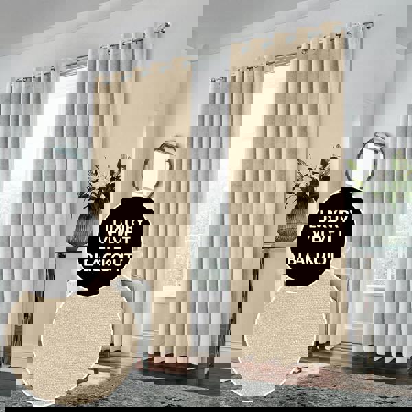 Enhanced Living Cream 100% Blackout Luxury Supersoft Velvet Thermal Eyelet Curtains for Living Room & Bedrooms