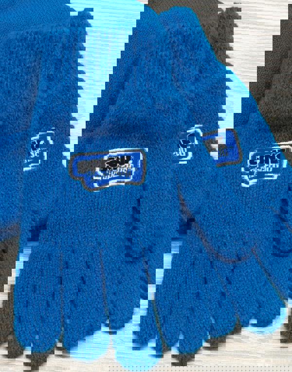 Sonic the Hedgehog Boys Blue Character Front Beanie and Gloves Set (One Size)