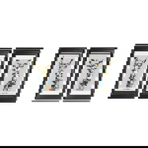 Exceptional Art Donkey Jack & Jennet Cosy Sketch - Black Hurstwood square frame