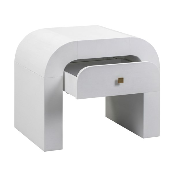 Furniture Edit Hump White Nightstand Bedside Table