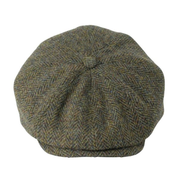 Gamble & Gunn Taransay Green - 8 Panel British Made Harris Tweed Cap 