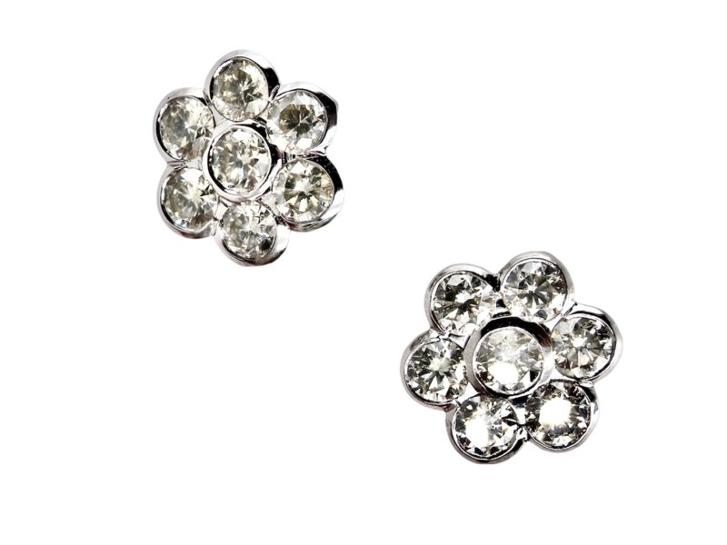  Diamond Cluster Earrings