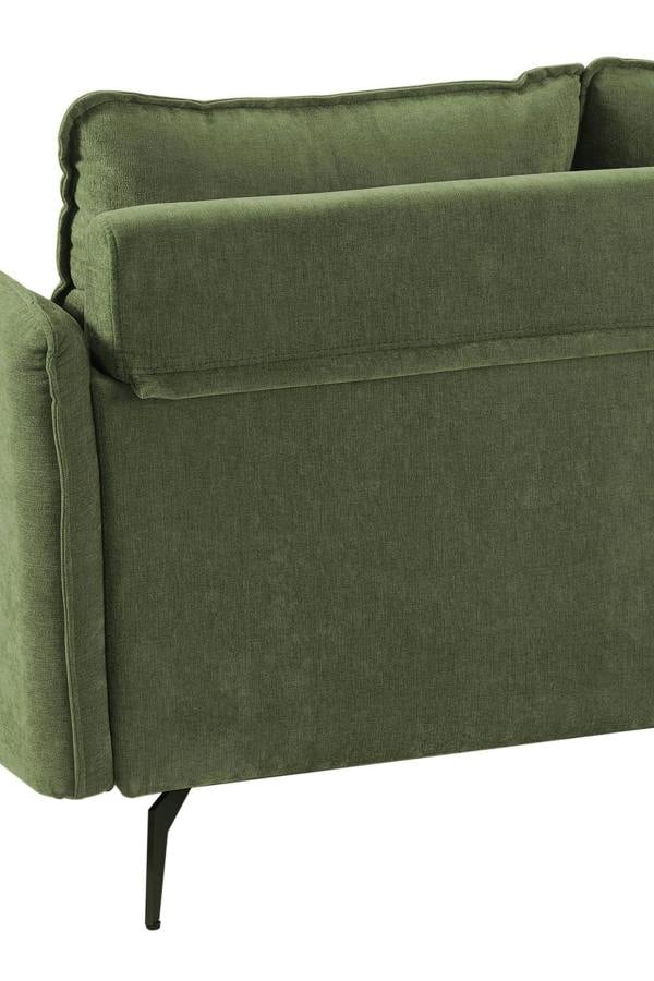 Living and Home 3-Seater Green Upholstered Corner Sectional Sofa