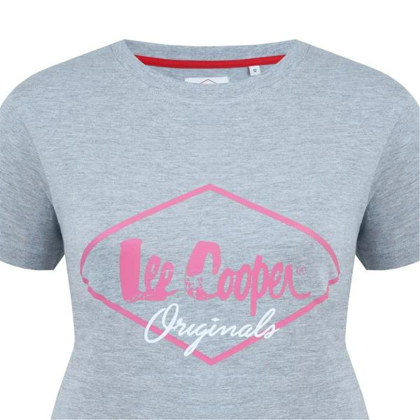 Lee Cooper Womens/Ladies Diamond Logo T-Shirt - Grey Marl - 