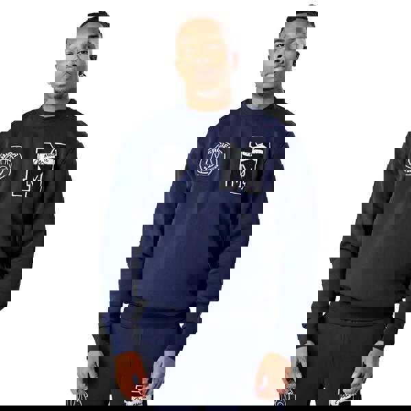 Mercier Mens Academy Crew Neck Sweatshirt - Navy - 