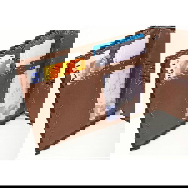 Riseicon® Legacy Travel Passport Wallet Document Organiser - Luxury Leather - Black/Brown