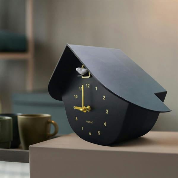 WALPLUS WC2166 - Walplus Black Matte Cuckoo Clock (32.5cm / 12.8 inch)