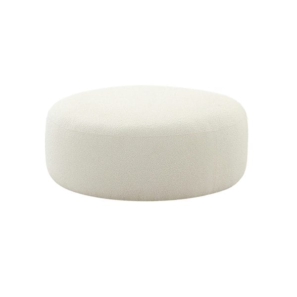 Furniture Edit Broohah Cream Boucle Ottoman Footstool