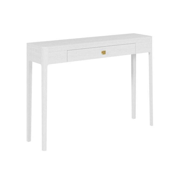 Wyld Haus Goldie White Wood Grain One Drawer Console Table