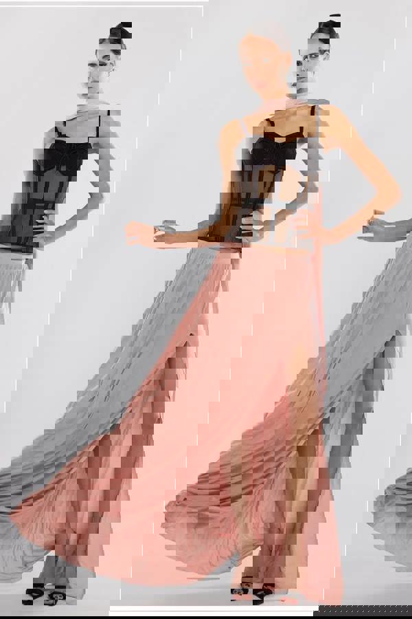 Side Split Soft Touch Maxi Skirt SK41