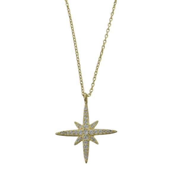 Follow that Star Sterling Silver and Pavé Necklace - Reeves & Reeves