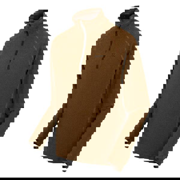 Regatta Great Outdoors Mens Montes Funnel Neck Fleece Jumper - Pumpkin Spice/Black - 