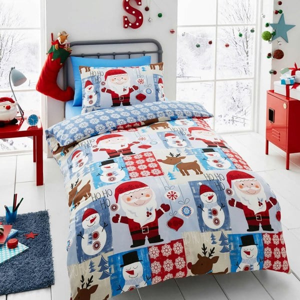 Happy Linen Company Santa & Friends Christmas Bedding Set