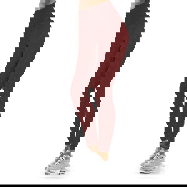 OOOOO Women's Workout Leggings Highwaist Side Pockets & Line Effect,Mudstone