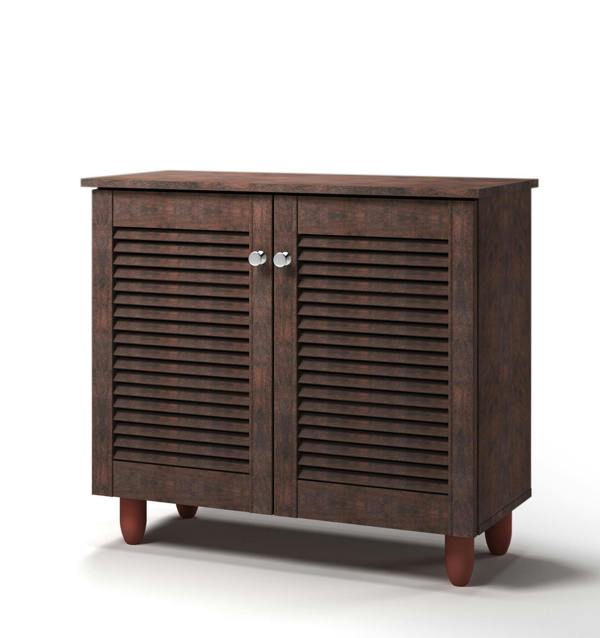 Timber Art Design Modern Shoe Storage Cabinet 2 Doors Footwear Stand Rack Unit Cupboard