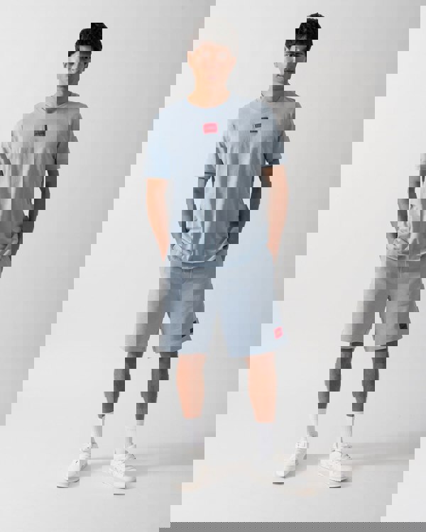 HUGO Diragolino212 Label Logo Mens T-Shirt - Open Blue 483