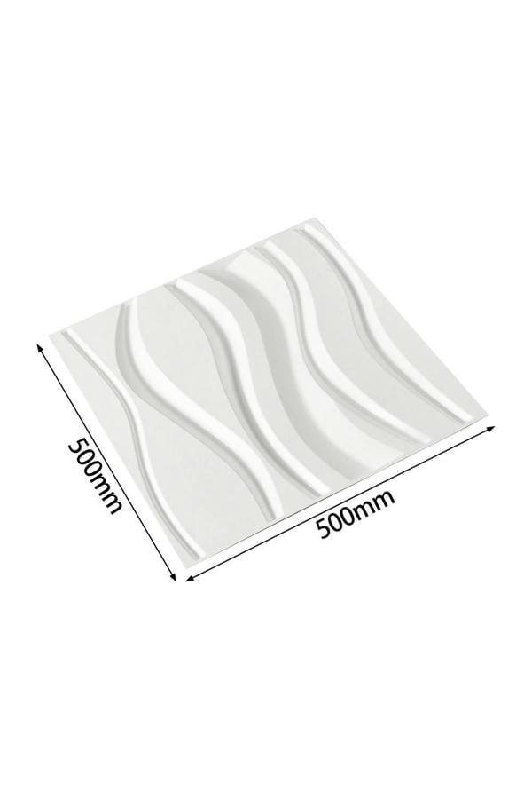 Living and Home 12 Pack 3D Wave Texture PVC Decorative Wall Panels