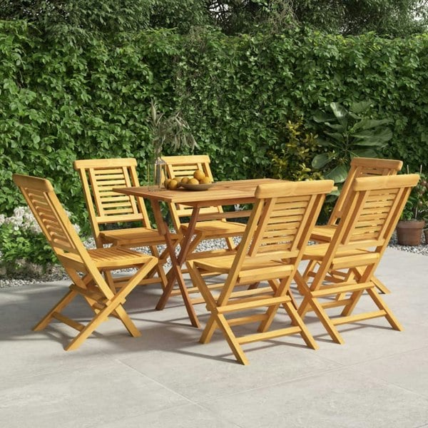 Berkfield Folding Garden Chairs 6 pcs 47x63x90 cm Solid Wood Teak
