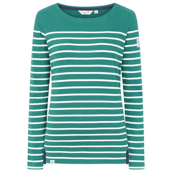 Lazy Jacks LJ97 - Long Sleeve Striped Breton Top - Emerald - Green