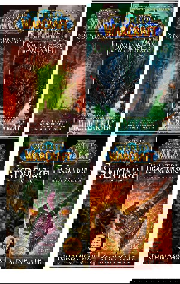 World of Warcraft Series 4 Books Collection Set (Beyond the Dark Portal, Stormrage, The Shattering, Dawn of the Aspects)