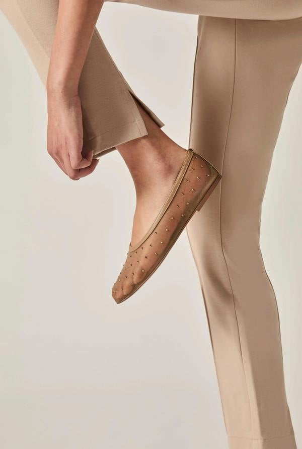 James Lakeland Cigarette Trousers Beige