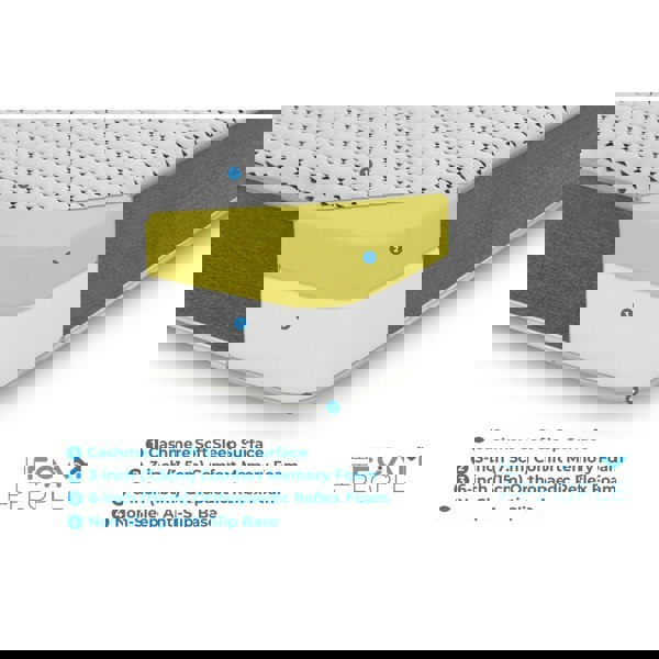 The Foam People Superior Cashmere All Foam Mattress - Plush Memory Foam Comfort