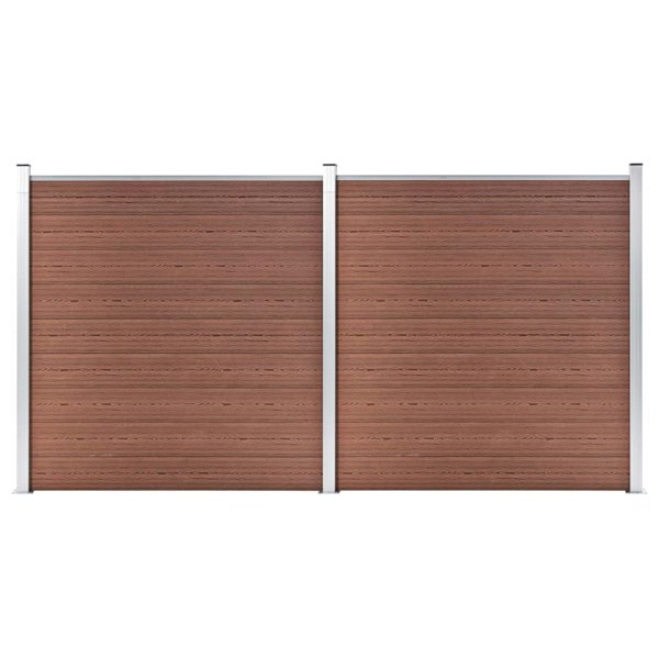 Berkfield Garden Fence WPC 353x186 cm Brown