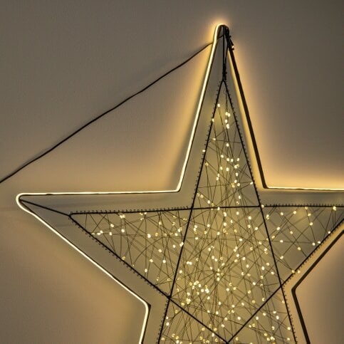 Samuel Alexander 80cm Light up Halo Christmas Star Decoration with Warm White LEDs