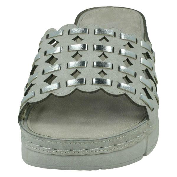 Spot On Ladies Spot On Mid Wedge Mules F10945