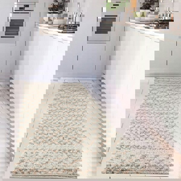 Moroccan Beige Ivory rug non-shedding, pet-friendly, and easy to clean