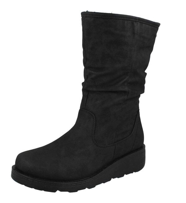 Spot On Ladies Spot On EEE Wide Fit Fur Lined Dog Walker Boot F4469