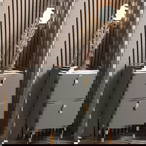 Cunha Bedside Table-Ritconcept-Dark Grey-45cm-Rit Concept