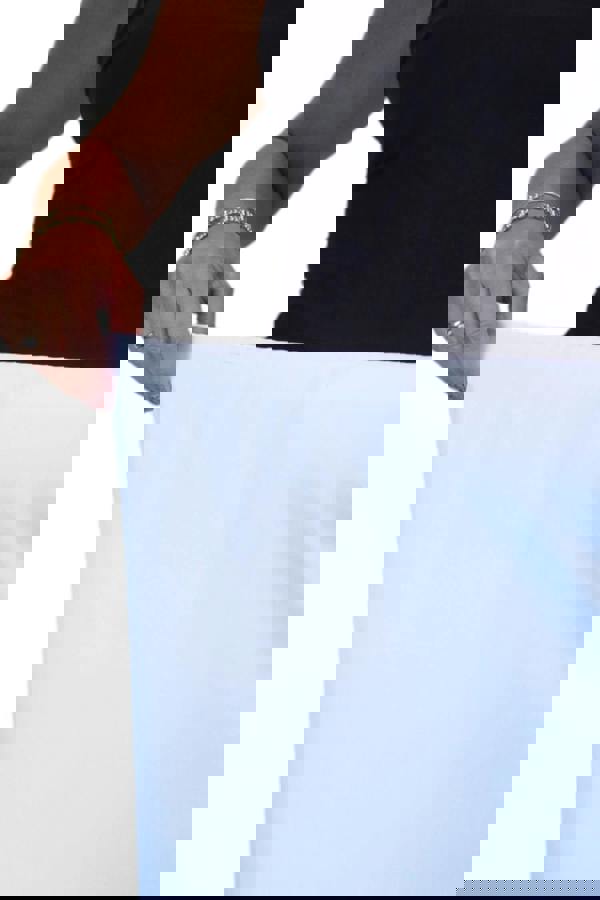 Paulo Due Women's Midi Maxi Matte Satin Skirt Elasticated Waist