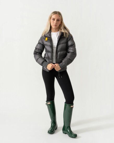 Parajumpers Mariah Womens Hooded Down Bomber Jacket - Graphite Orchid 124