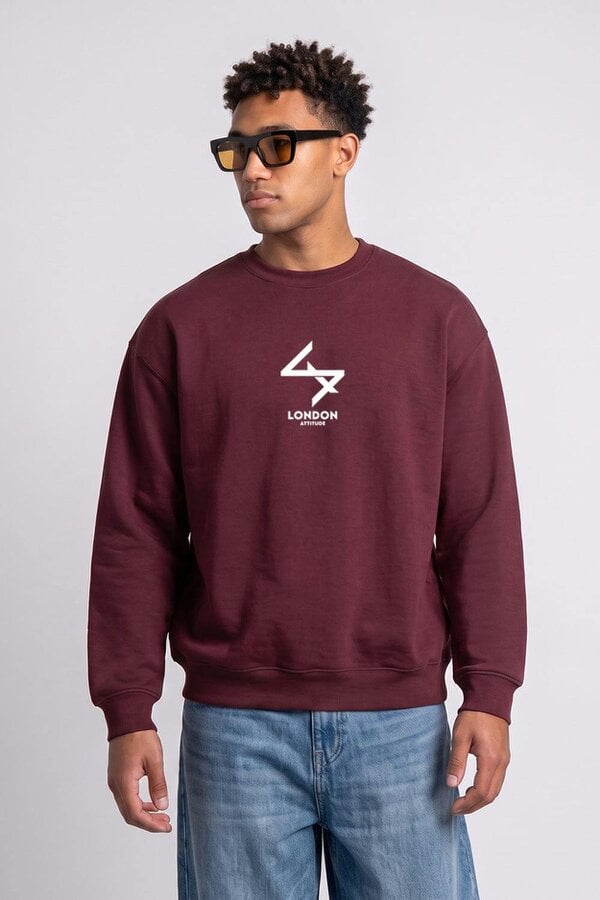London Attitude Relaxed Fit Japanese Inspired Graphic Sweatshirt