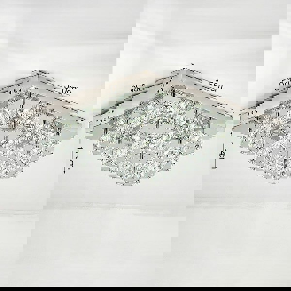 Modern Square Tiered Crystal Ceiling Light Ceiling Light Living and Home 